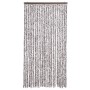 Cortina mosquitera de chenilla marrón y beige 100x220 cm