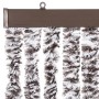 Cortina mosquitera de chenilla marrón y beige 100x220 cm
