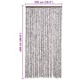 Cortina mosquitera de chenilla marrón y beige 100x220 cm