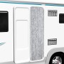 Cortina mosquitera de chenilla blanca y gris 56x185 cm