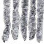 Cortina mosquitera de chenilla blanca y gris 56x185 cm