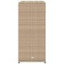 Armario de almacenaje de jardín ratán PE beige 105x55x113 cm