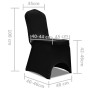 Set of 6 Fitted Chair Covers, Black by vidaXL, Covers - Ref: Foro24-241198, Price: 28,47 €, Discount: %
