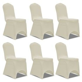 Set mit 6 passenden Stuhlhussen, Creme von vidaXL, Abdeckungen - Ref: Foro24-241199, Preis: 30,04 €, Rabatt: %
