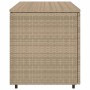 Armario de almacenaje de jardín ratán PE beige 110x55x60,5 cm