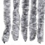 Cortina mosquitera de chenilla blanca y gris 90x220 cm
