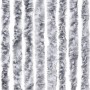 Cortina mosquitera de chenilla blanca y gris 90x220 cm