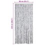 Cortina mosquitera de chenilla blanca y gris 90x220 cm