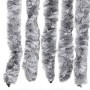 Cortina mosquitera de chenilla blanca y gris 100x220 cm