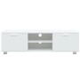 Mueble para TV madera contrachapada blanco 120x40,5x35 cm