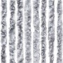 Cortina mosquitera de chenilla blanca y gris 100x220 cm