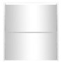 Mueble zapatero con espejo 2 niveles blanco brillo 63x17x67 cm