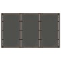 Mesa de jardín superficie de vidrio ratán PE marrón 150x90x75cm