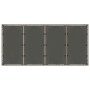 Mesa de jardín superficie de vidrio ratán PE gris 190x90x75 cm