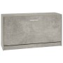 Banco zapatero madera contrachapada gris hormigón 80x24x45 cm