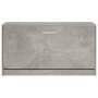 Banco zapatero madera contrachapada gris hormigón 80x24x45 cm