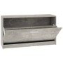 Banco zapatero madera contrachapada gris hormigón 80x24x45 cm