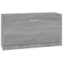 Banco zapatero madera contrachapada gris Sonoma 80x24x45 cm