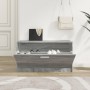 Banco zapatero madera contrachapada gris Sonoma 80x24x45 cm