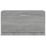 Banco zapatero madera contrachapada gris Sonoma 80x24x45 cm