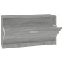 Banco zapatero madera contrachapada gris Sonoma 80x24x45 cm