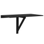 Mesa de pared plegable madera contrachapada negra 100x60x56 cm