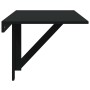 Mesa de pared plegable madera contrachapada negra 100x60x56 cm