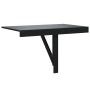 Mesa de pared plegable madera contrachapada negra 100x60x56 cm