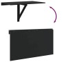 Mesa de pared plegable madera contrachapada negra 100x60x56 cm