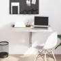 Mesa de pared plegable contrachapada gris hormigón 100x60x56 cm