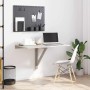 Mesa de pared plegable contrachapada gris hormigón 100x60x56 cm