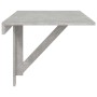 Mesa de pared plegable contrachapada gris hormigón 100x60x56 cm
