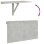 Mesa de pared plegable contrachapada gris hormigón 100x60x56 cm