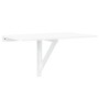 Mesa de pared plegable contrachapada blanco brillo 100x60x56 cm