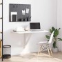 Mesa de pared plegable contrachapada blanco brillo 100x60x56 cm