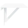 Mesa de pared plegable contrachapada blanco brillo 100x60x56 cm