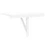 Mesa de pared plegable contrachapada blanco brillo 100x60x56 cm