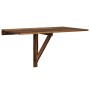 Mesa de pared plegable contrachapada roble ahumado 100x60x56 cm