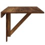 Mesa de pared plegable contrachapada roble ahumado 100x60x56 cm
