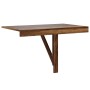 Mesa de pared plegable contrachapada roble ahumado 100x60x56 cm