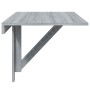 Mesa de pared plegable contrachapada gris Sonoma 100x60x56 cm