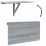 Mesa de pared plegable contrachapada gris Sonoma 100x60x56 cm