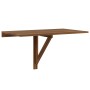 Mesa de pared plegable contrachapada marrón roble 100x60x56 cm