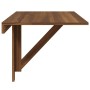 Mesa de pared plegable contrachapada marrón roble 100x60x56 cm