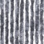 Cortina mosquitera de chenilla plateada 56x185 cm