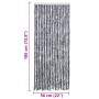 Cortina mosquitera de chenilla plateada 56x185 cm
