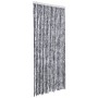 Cortina mosquitera de chenilla plateada 90x220 cm