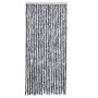 Cortina mosquitera de chenilla plateada 90x220 cm