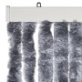 Cortina mosquitera de chenilla plateada 90x220 cm