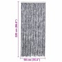 Cortina mosquitera de chenilla plateada 90x220 cm